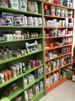 Shelves at Planeta Vegano in Madrid