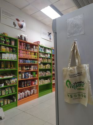 Interior at Planeta Vegano in Madrid