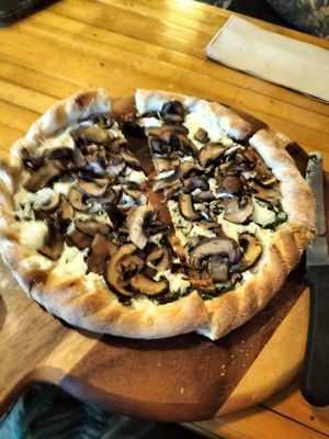 Funghi pizza   at Shedshaker Brewing Company in Castlemaine