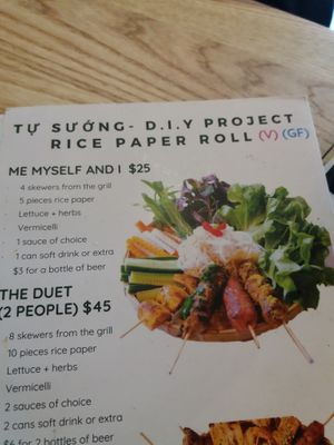 menu at Bambuu in Randwick