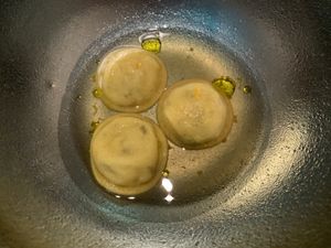 Vegan course Lotus Root Ravioli at FARO in Tokyo