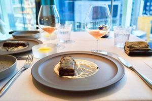 Eggplant and Vegan Bolognese Moussaka at FARO in Tokyo