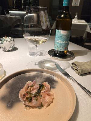 Radish carpaccio  at FARO in Tokyo