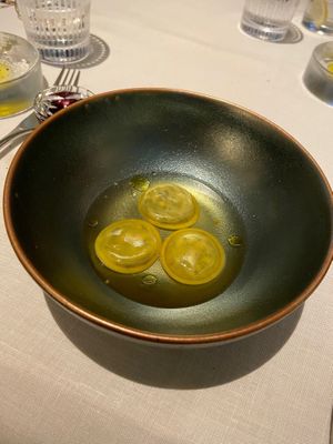 Seaweed ravioli  at FARO in Tokyo