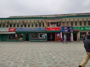 Exterior extreme long shot. at Rasoi in Gangtok