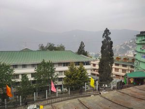 Outside view from inside! at Rasoi in Gangtok