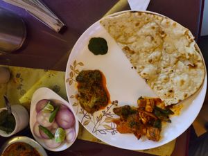 Served food. at Rasoi in Gangtok