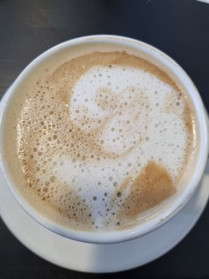 Popcorn latte (autumn drinks menu) at Sin Carne Cantina in Matlock