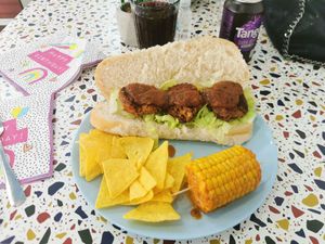 Meatball sub at Sin Carne Cantina in Matlock