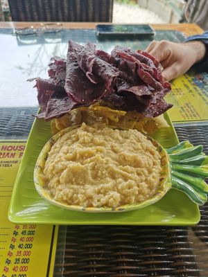 Houmous at Buddha Cafe in Samosir