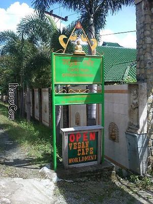 Street sign at Buddha Cafe in Samosir