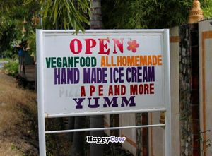 Outside  at Buddha Cafe in Samosir