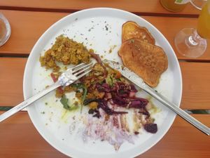 So delish I ate most of it before took photo at Do Largo in Evora