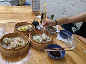 Awesome dumpling selection at Dim Sum Spot - Letná in Prague