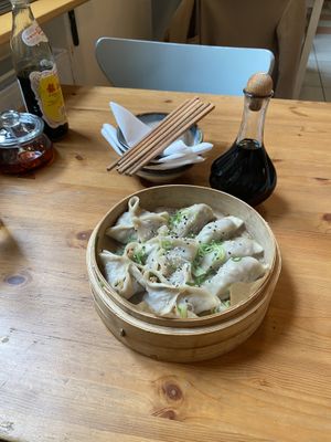 Shiitake and duck dumplings   at Dim Sum Spot - Letná in Prague