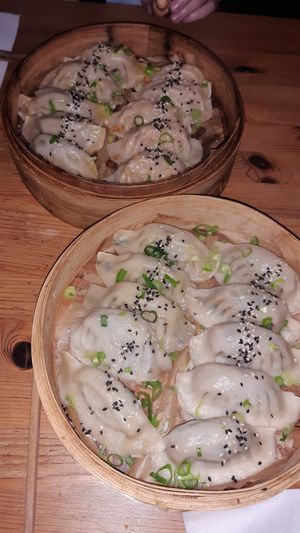 Selection of dumplings (different fillings) at Dim Sum Spot - Letná in Prague