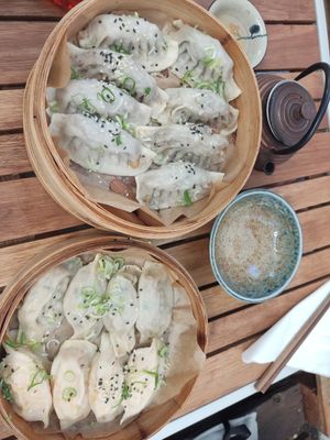 Vegan dumplings at Dim Sum Spot - Letná in Prague