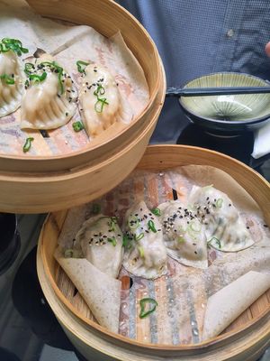 Tempeh and Sauerkraut dumplings at Dim Sum Spot - Letná in Prague