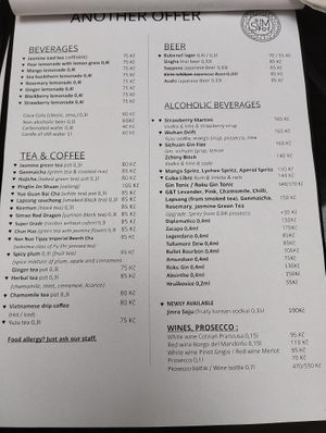 Menu2 at Dim Sum Spot - Letná in Prague