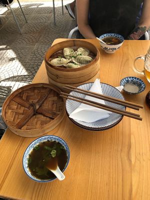 some of the vegan options in dim sum spot at Dim Sum Spot - Letná in Prague
