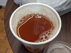 Hawthorn juice at Po Lin Yuen 寶蓮苑素食 - Shek Tong Tsui in Hong Kong Island