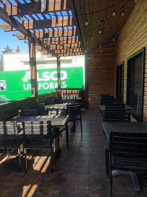 Outside patio seating at Bangkok Thai in Spokane