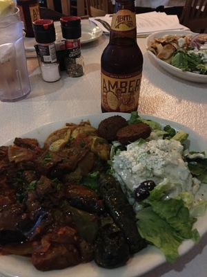 Vegetarian platter at Albasha Greek & Lebanese - Citiplace Court in Baton Rouge