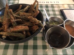 Okra fries at Dishoom in East London