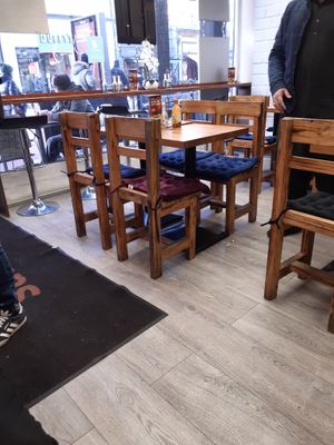 Seating inside at Saburritos in Dublin