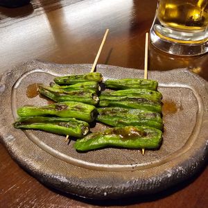 Shishito peppers at Izakaya.Gonta in Himeji
