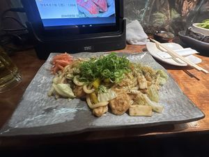 Fried noodles  at Izakaya.Gonta in Himeji