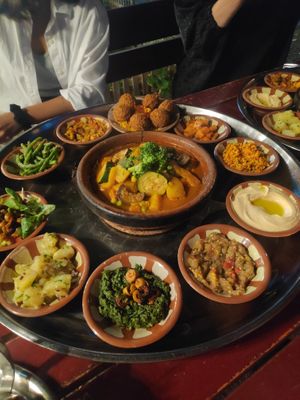 Mezze plate with tajine at Baraka in Berlin