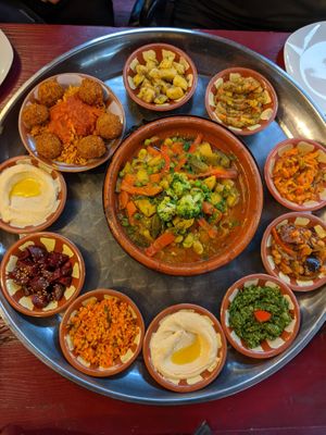 Vegan sharing plate with Tajine 1. at Baraka in Berlin