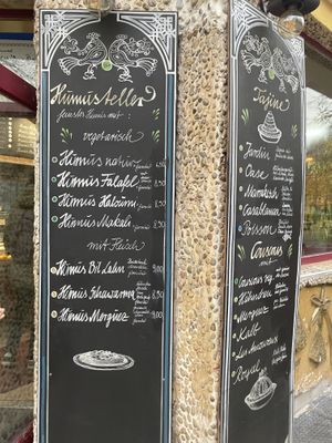 Menu outside  at Baraka in Berlin