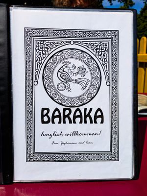 Menu page at Baraka at Baraka in Berlin