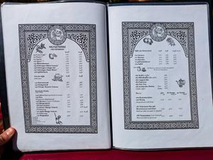 Menu page at Baraka at Baraka in Berlin