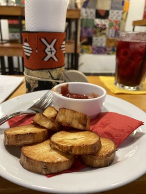 Baked cassava (manioc)  at Ciwara in Palermo