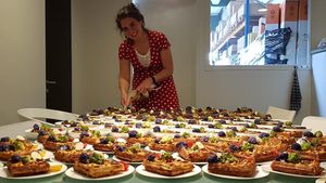 aardappelwafel met verschillende smaakjes at Tessa's Place in Deventer