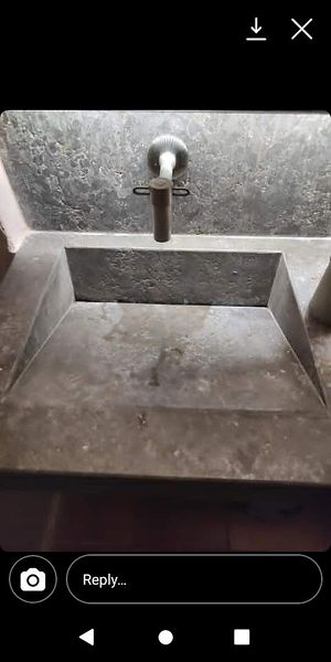 My fave sink. All sinks should be like this. Water flows down at Elefante Plant Based in Morelia