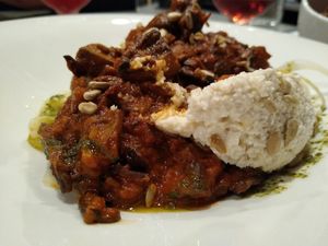 Mushroom Bolognese (vegan on menu) at Anything But Beer in Syracuse