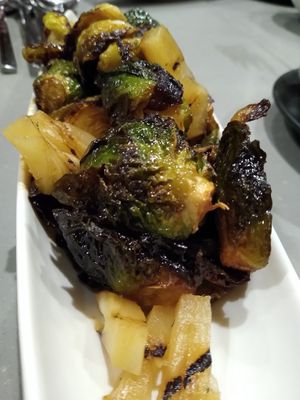 Chile Brussels (vegan option) at Anything But Beer in Syracuse