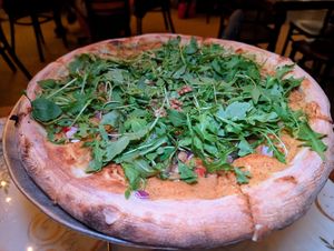 The vegan pizza at Pirilo in San Juan