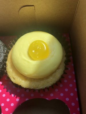 Lemon vegan cupcake at Smallcakes in Indianapolis