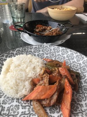 Vegan duck  at Sunset Bay in Gran Canaria