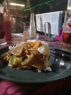 Vegan duck at Sunset Bay in Gran Canaria