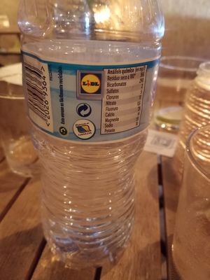 Bottle of water at Good Vibes in Gran Canaria