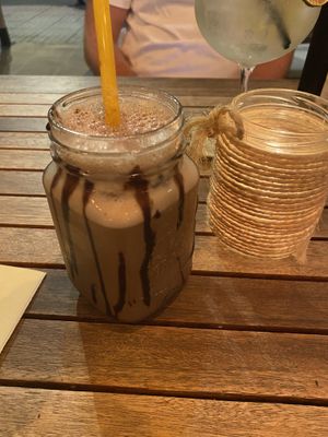Vegan choco milkshake at Good Vibes in Gran Canaria