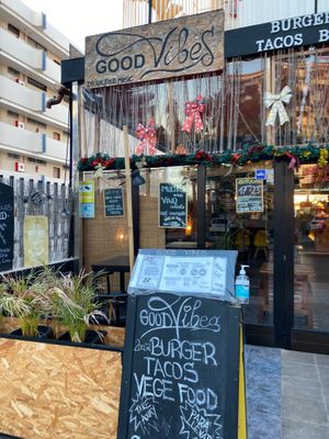 Front of the restaurant at Good Vibes in Gran Canaria