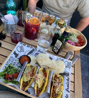 Crispy and mexican taccos (vegan)  at Good Vibes in Gran Canaria
