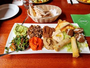 Vegan platter for two at Za'atar in Zurich